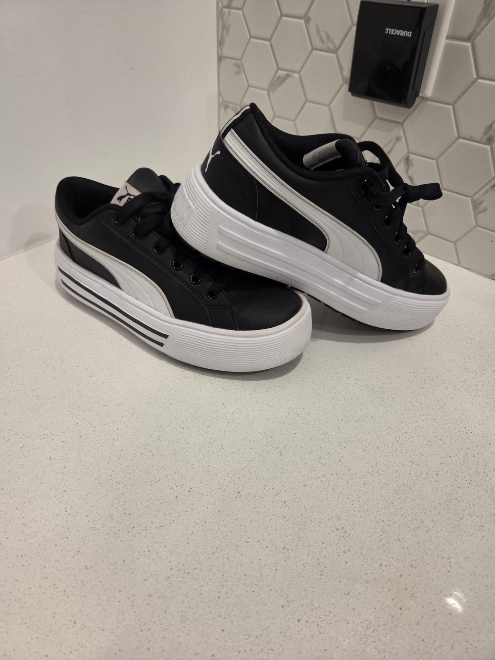 Puma Platform Black & White Women's Sneakers